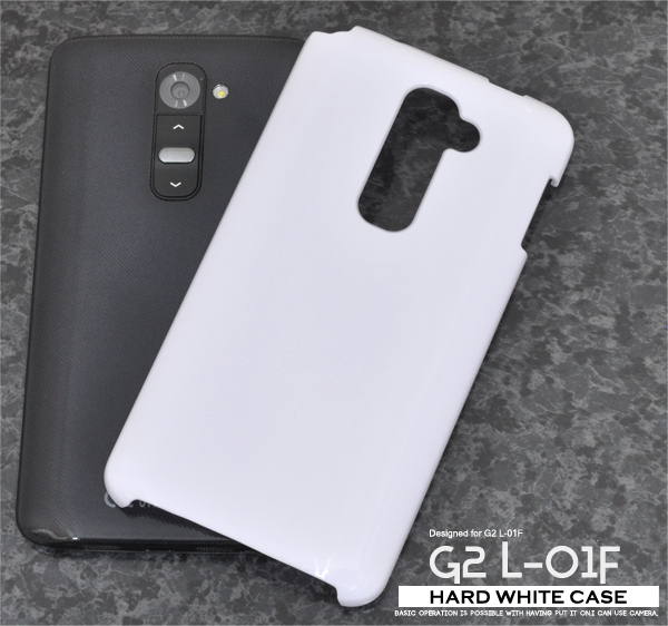 <スマホ用素材アイテム> G2 L-01F用ハードホワイトケース