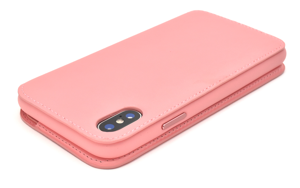 <スマホケース>10色展開!iPhone XS/X用オートスリープカラフルケースポーチ