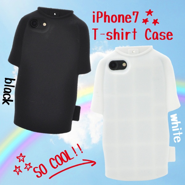 <おもしろケースシリーズ!>爽やかなTシャツ型♪ iPhone SE(第2世代・第3世代）/8/7用Tシャツケース